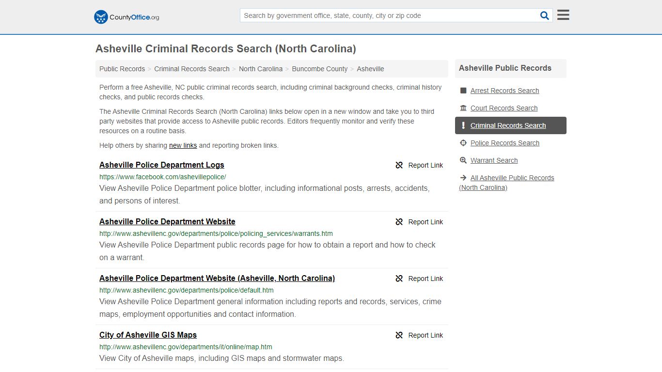 Criminal Records Search - Asheville, NC (Arrests, Jails ...